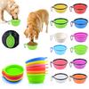 Dog Bowl Portable Folding Pet Bowl Collapsible Silicone Water Bowl for Dog Outdoor Travel Puppy Feeder Dish Food Container