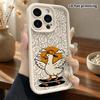 Чехол для телефона: 2D плоский дизайн, подходит для iPhone 18 17 16 15 14 13 Pro, унисекс, большой белый гусь на скейтборде, Рождественский и Хэллоуинский подарок