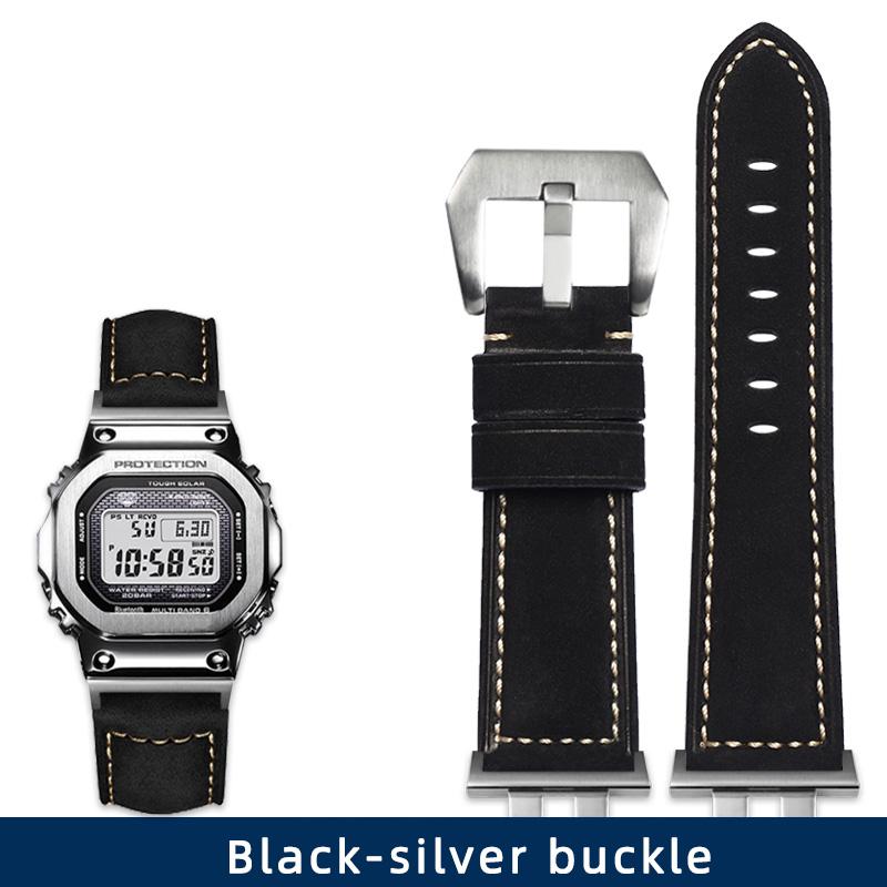 Классический ретро-ремешок из натуральной кожи CrazyHorse Skin для Casio G-SHOCK GMW-B5000 35th anniversary series Модифицированный стиль Мужские часы