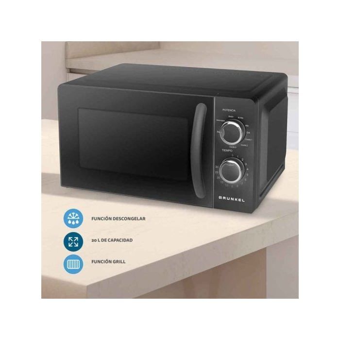 Micro-ondes Grill - GRUNKEL - MWG-20NG - 20L - 700W - Noir