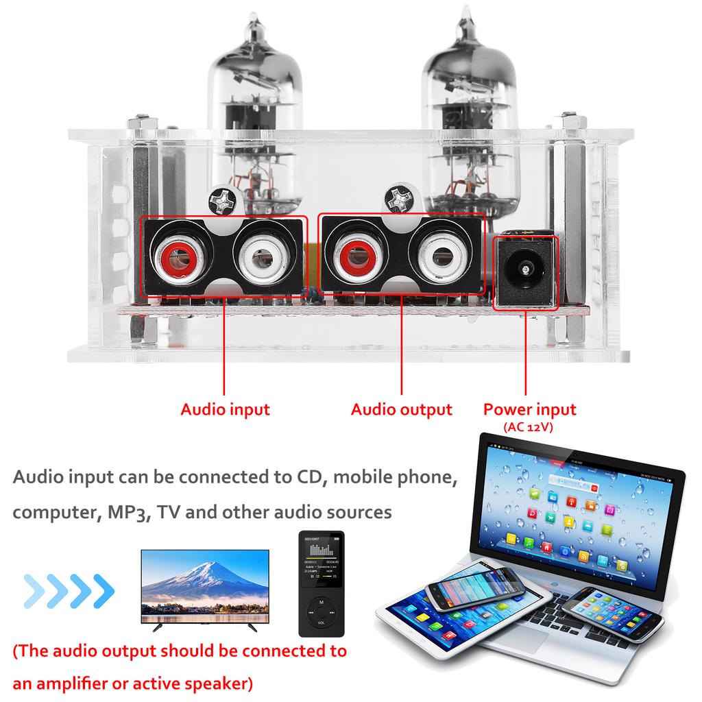 6J1 Ламповый усилитель Предусилитель Плата Двухканальный Класс Тон Предусилитель Платы С Отделкой Cryst