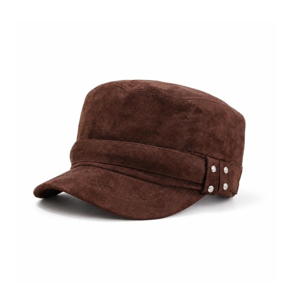 Retro Flat Top Hat Imitation Suede Newsboy Cap Korean Style Baseball Cap for Women