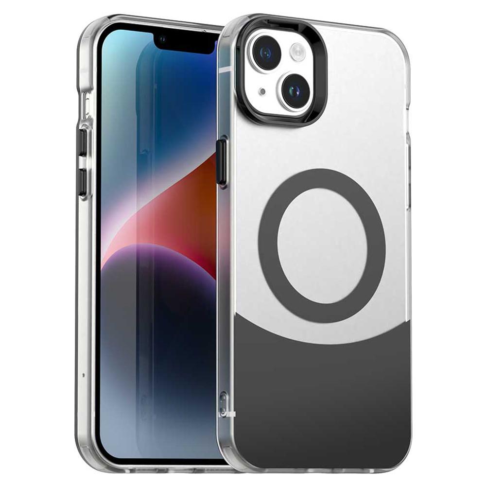 For iPhone 14/13 Case Compatible with MagSafe Color Splicing IMD TPU+PET+PC Mobile Cover