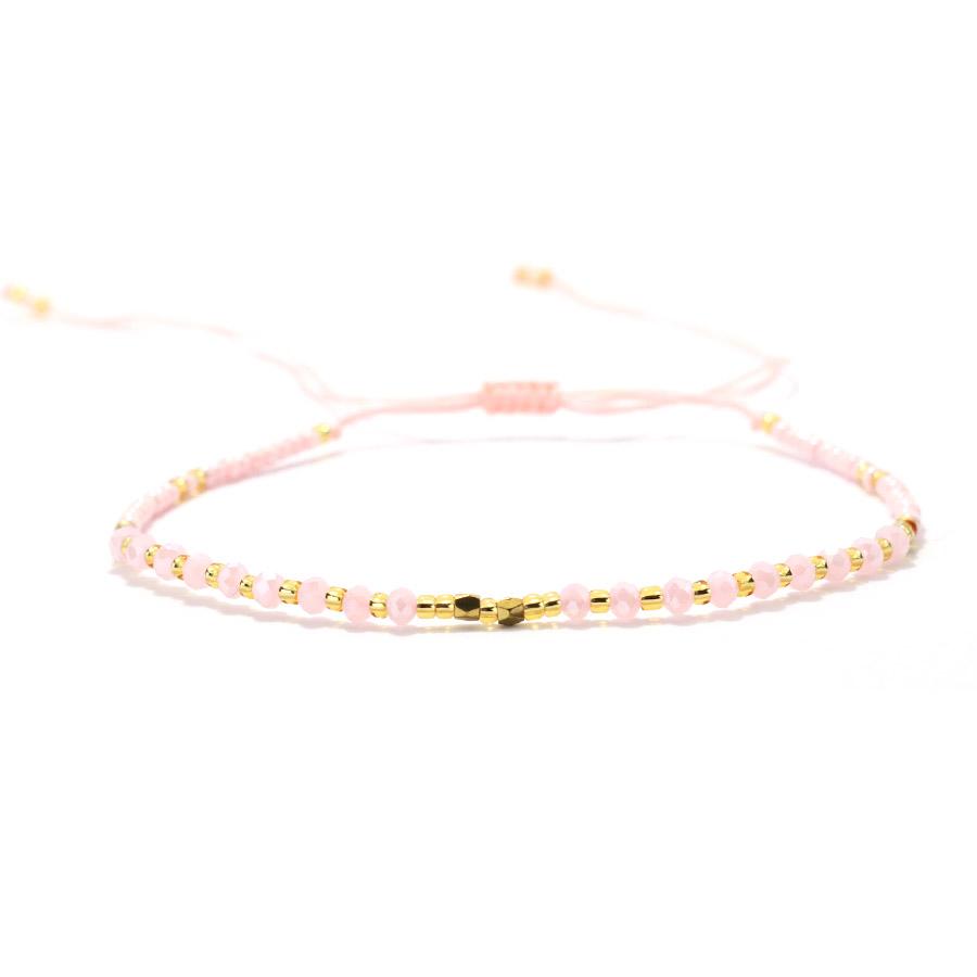 Стеклянный хрустальный бисер изысканный маленький браслет женский рисовый бисер нить ручная работа пара счастливая ручная веревка для подруг