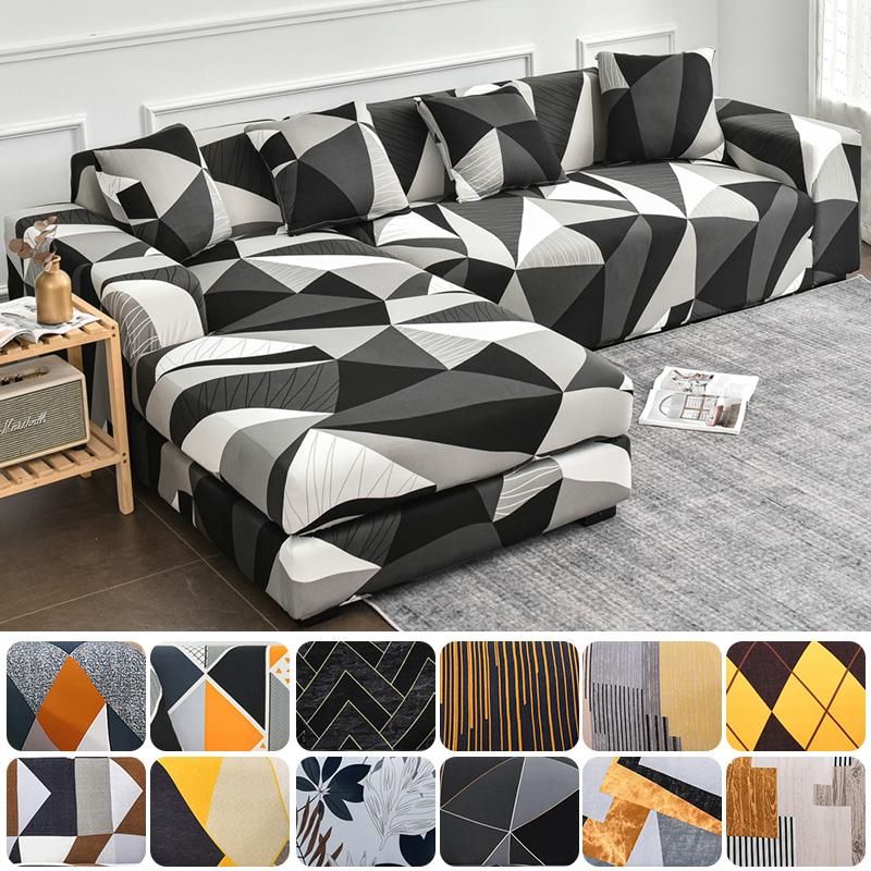 Чехлы для угловых диванов с геометрическим рисунком, чехлы для диванов, эластичная защита для дивана для домашних животных, детский чехол для шезлонга, L-образный диван, кресло