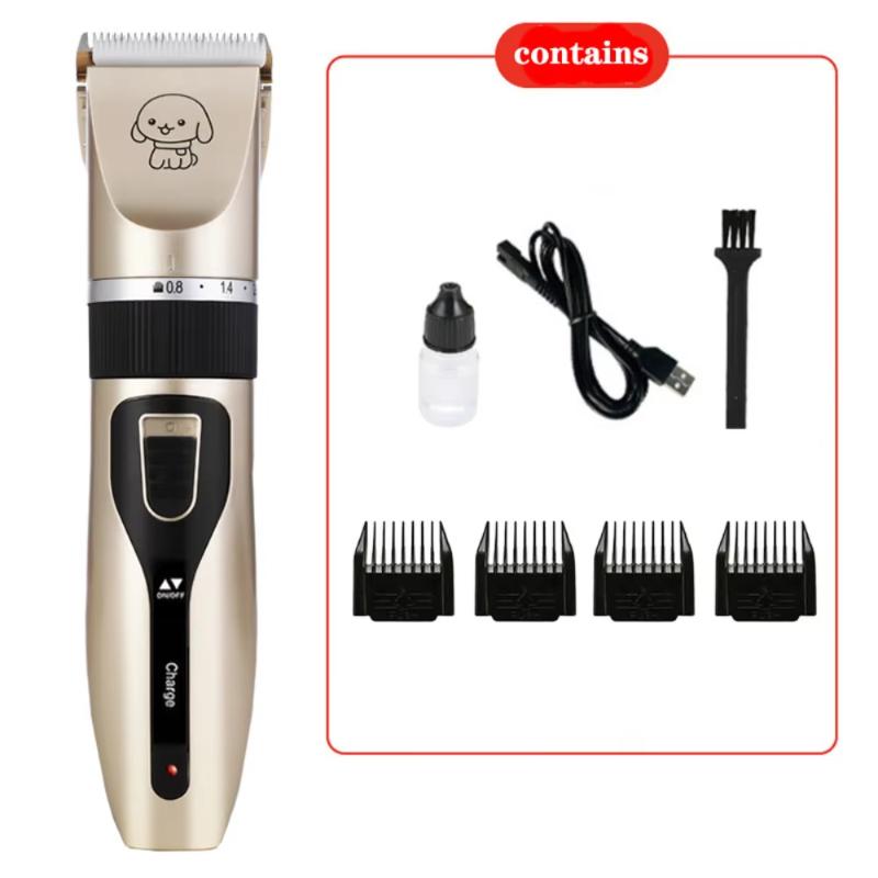 Cat Dog Hair Clipper Electrical Professional Hair Clipper for Pets Silent Hair Cutter USB Rechargeable Pet Grooming Clipper Set