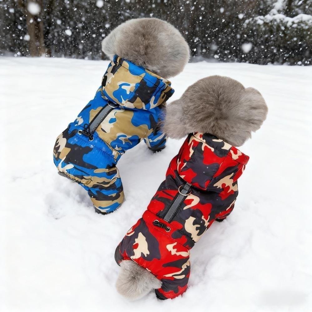Thicken Pet Jacket Camouflage Dog Padded Coat Durable Dog Overalls  for Small Dogs