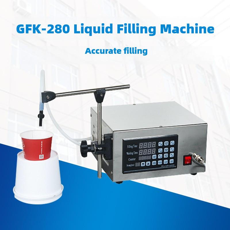 GFK-280 Filling Machine Semi Automatic Small Liquid Dispenser Mineral Water Milk Quantitative Bottle Filler