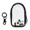 Clear Figure Display Bag with Keychain, Mini Doll Pouch, PVC Carrying Case for