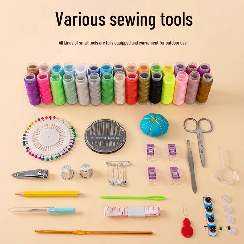Portable Household Sewing Kit: Large-Capacity Needle and Thread Storage for Students and Home Use