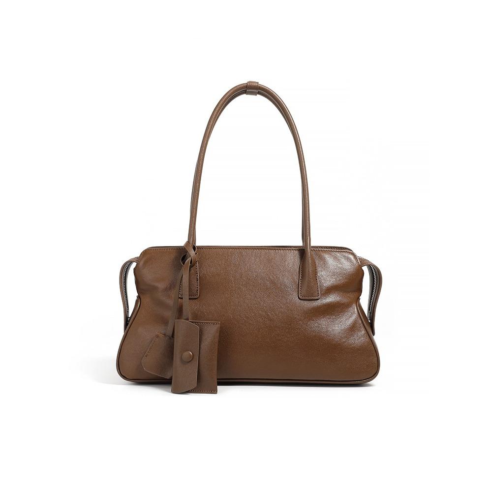 Large Capacity Cowhide Tote Bag, New Underarm Women's Bag, Genuine Leather Portable Pillow Bag.