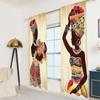 2PCS African Women Pattern Curtains Ethnic Colorful Print Bedroom Living Room Decor Art Culture Window Panels