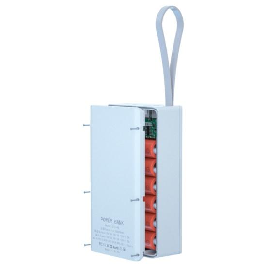 Корпус power bank C12 без пайки, съемный, DIY, 12x18650, QC PD, портативный корпус зарядного устройства для смартфона
