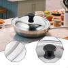 Heat Resistant Round Lid for Stainless Steel Skillet, Universal Cooking Cover with Knob