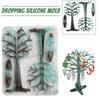 Силиконовое дерево ювелирные изделия стеллаж плесень держатель серьги эпоксидная смола литейная форма