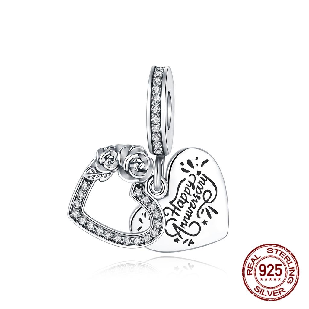 Шармы Бусины Медь Однотонный Буква Семья Навсегда Дерево Жизни Циркониевые Бусины Подходят для DIY Браслетов Ювелирные Изделия