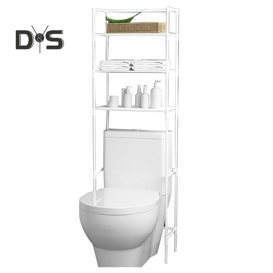 Стеллаж для хранения в ванной комнате, большая вместимость, прочная несущая способность, простая установка, многоуровневая отдельно стоящая полка для хранения над унитазом