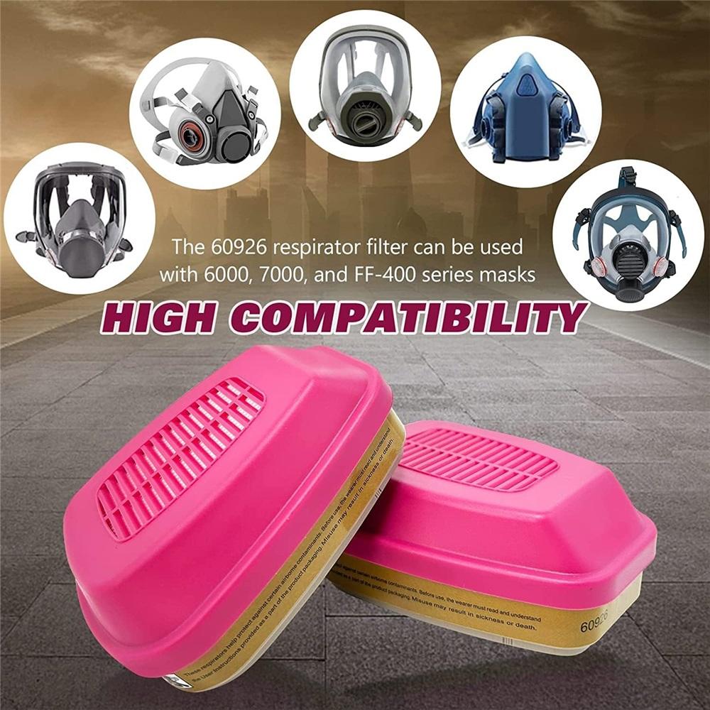 60926 Сменные фильтры для респиратора, Химические фильтры от органических паров, Совместимые с респираторами 6200, 6800, 7502, 7503