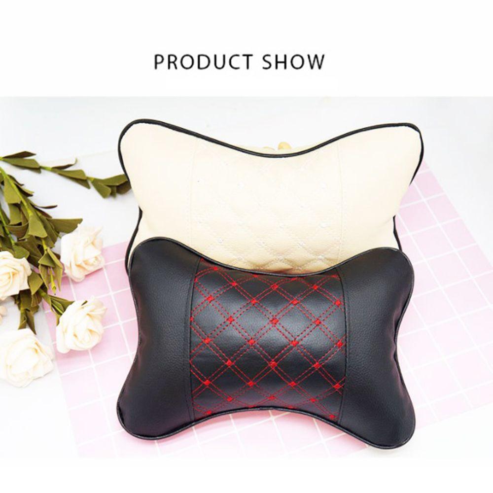 Comfortable Bone Cotton Leather Cushion Pad Head Neck Rest Pillow Restraint Car Seat Headrest