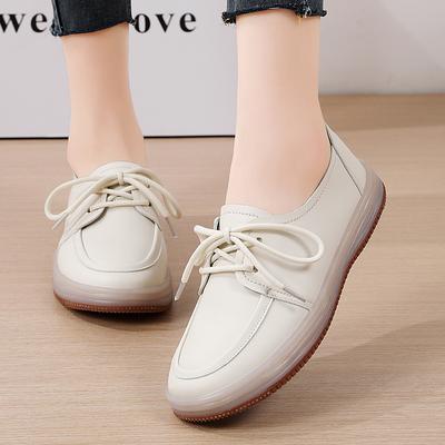 Модные новые кожаные лоферы женские весна осень новая дизайнерская обувь для женщин шнурок мягкая подошва повседневные оксфорды Mujer обувь