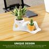 Lazy Guy Resin Funny Planter Pot with Drainage Holes Desktop Creative Crafts Ornaments Garden Greenery Vase Container