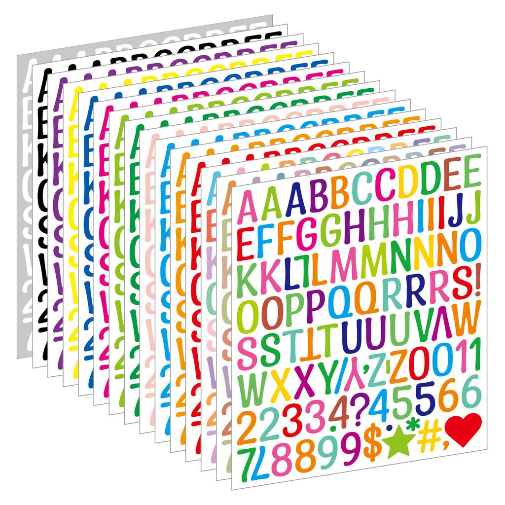 1 Inch Letter Sticker Art Body Vinyl Sticker DIY Handmade Kitchen Label Letter Sticker