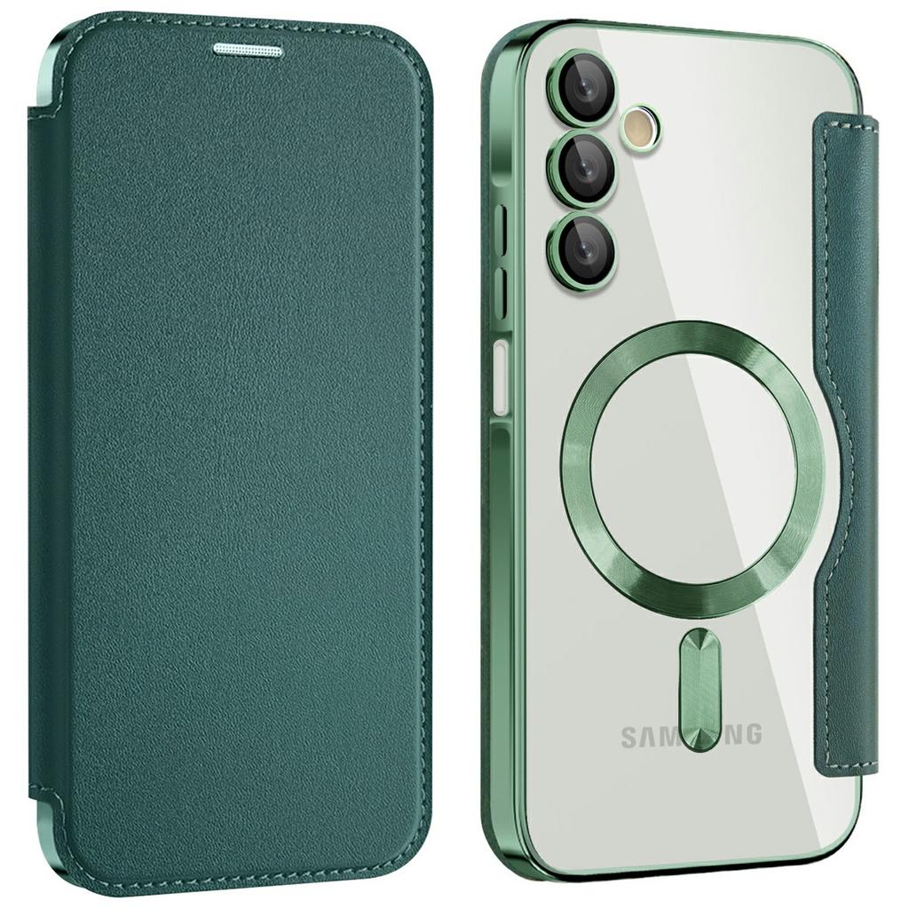 Чехол для Samsung Galaxy A15 4G/5G, совместимый с MagSafe, с блокировкой RFID, держателем для карт, кожаный чехол для телефона