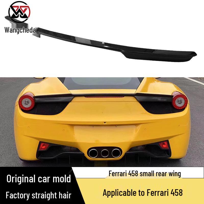 Заднее антикрыло спойлер из углеродного волокна для Ferrari 458: Простая установка, Не требует сверления, Компактный дизайн.