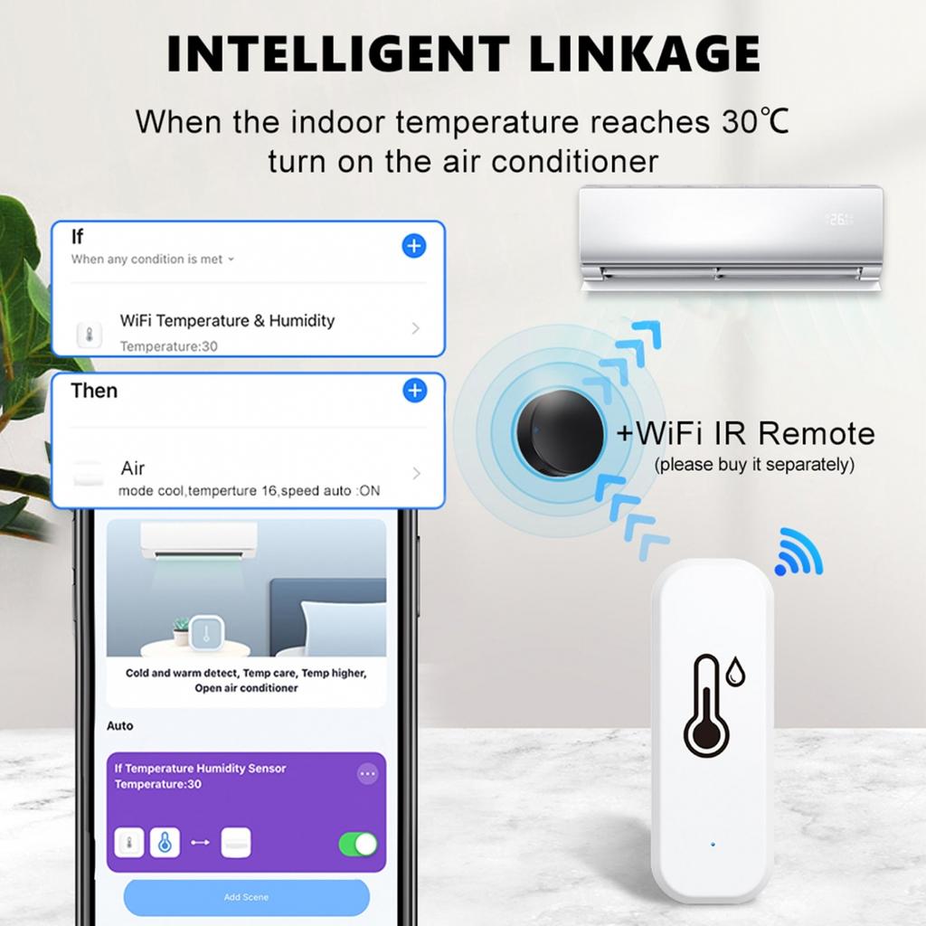 TUYA Intelligent Temperature and Humidity Detector Home Indoor