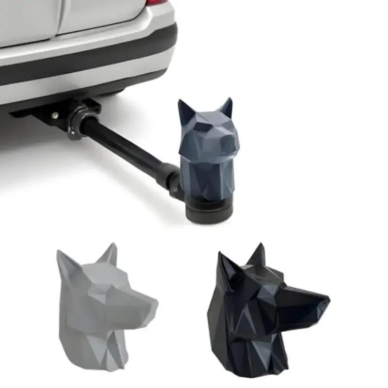 Пользовательская крышка фаркопа в форме волка, напечатанная на 3D-принтере, защита от ржавчины для приемной трубы сцепного устройства, аксессуар
