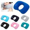 Inflatable U-shaped Pillow Portable Adjustable Double-Buckle Design Soft Press-Type Travel Long Journeys Airplane Driving Neck Support Comfort Pillow