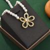 Classy And Gold Silver Pearl Flower Necklace For Women Ideal For Fashionforward Looks In 2024 Season Fall