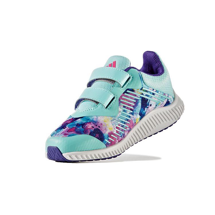 Adidas Fortarun Wide Cf K Velcro Thick Sole Sports Durable Kids Casual Shoes Light Blue Kids Shoes CP9614