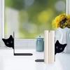 2Pcs Cat Book Stand Whimsical 3D Cat Design Sturdy Metal Construction Booklocks Powder-coated Decorative Bookends