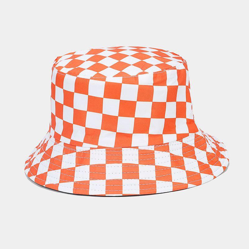 New Fashion Plaid Bob Hat Bucket Hats Women Mens Reversible Travel Beach Fishing Cap Streetwear Hip Hop Caps