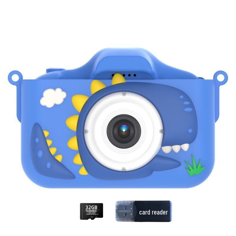 Children's Dual Lens Cartoon Digital Camera with Selfie, Video, Game, and Music Features