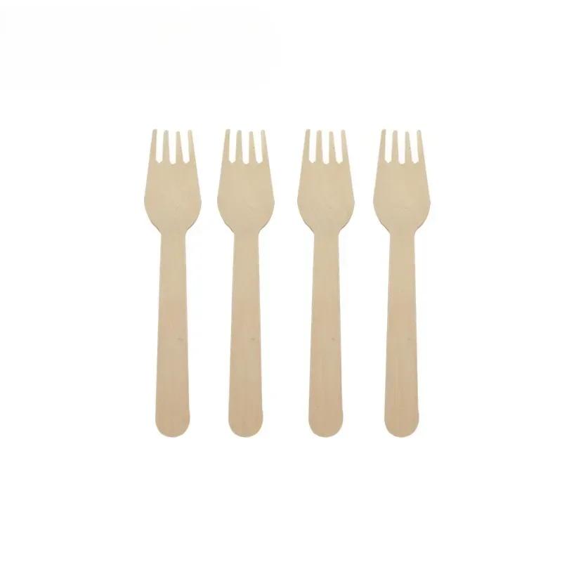 Биоразлагаемый одноразовый нож, вилка, березовая древесина, одноразовый биоразлагаемый западный десерт, нож для мороженого, вилка, ложка