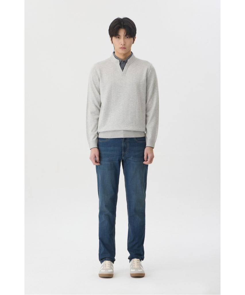 BRENTWOOD [Innova] Washable Shirt Layered Sweater Brwax26151Gyl