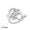 Cazador Dog Cat Paw Footprint Charms for Jewelry Making Stainless Steel Animal 2 Holes DIY Pendants for Bracelet Necklace 2026