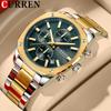 CURREN Man WristWatch Waterproof Chronograph Men Watch Military Top Brand Luxury Business Stainless Steel Sport Male Clock 8490