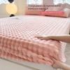 Rabbit Velvet Thicken Autumn Winter Fitted Sheet Set or Only 1 Pcs Fitted Sheets Warmth Bed Sheet Queen Mattress Cover King Size