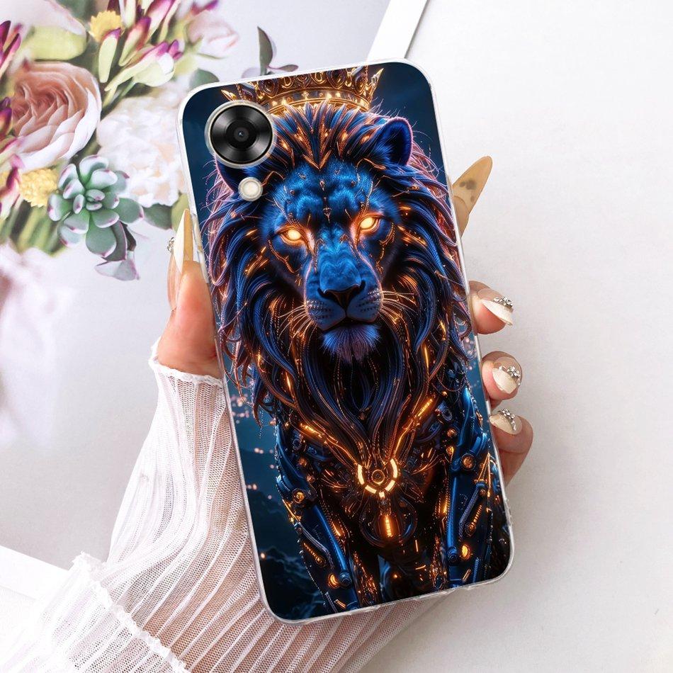 Для OPPO A17k A17 CPH2471 CPH2477 Крутой Чехол для Телефона с Рисунком Дракона и Тигра Для Oppo A 17 17K 4G Мягкий Силиконовый TPU Чехлы Бамперы