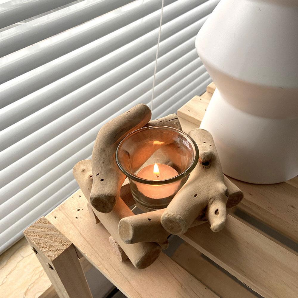 Ретро пасторальный стильдеревянный подсвечник домашний декор свадебные украшения аксессуары подсвечники для гостиной Candelabro