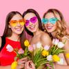 Funny Gradient Lenses Colorful Party Sun Glasses Heart-shaped Sunglasses Shades Heart Glasses