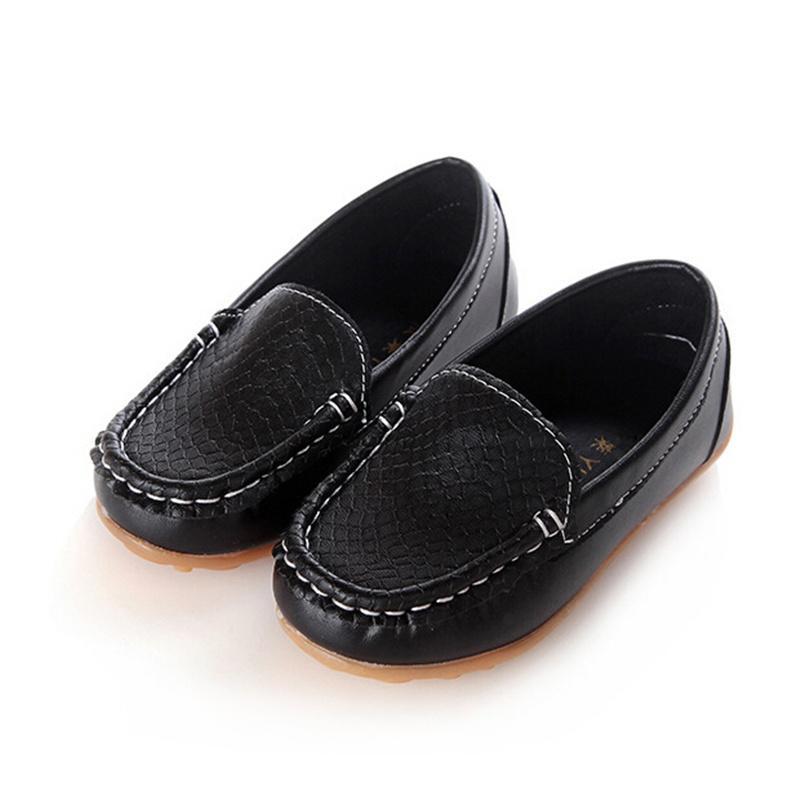 Повседневные детские туфли-лодочки-оксфорды на плоской подошве без шнуровки для детей, бездельники для мальчиков и девочек