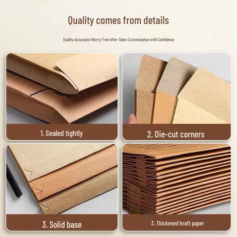 Custom Kraft Paper File Bags - Thick, Archive-Quality Storage for Office Documents