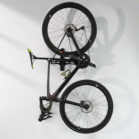 Настенное крепление для велосипеда, прочная металлическая горизонтальная вешалка для велосипеда, экономящая место, для дома, гаража, квартиры, горной дороги, настенная стойка для хранения велосипеда