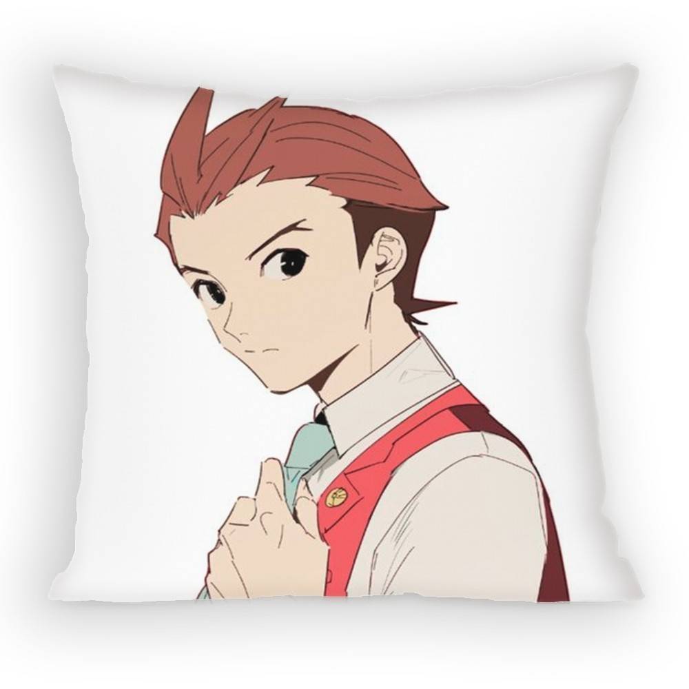 Ace Attorney Apollo Justice Наволочка Диван Гостиная Спальня Изголовье Спинка Подушка Квадратная Подушка Время для Сна