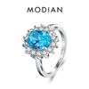 2.0Ct модное кольцо из стерлингового серебра 925 пробы модный женский подарок 5A циркон ювелирный бренд свадебные обручальные серебряные кольца