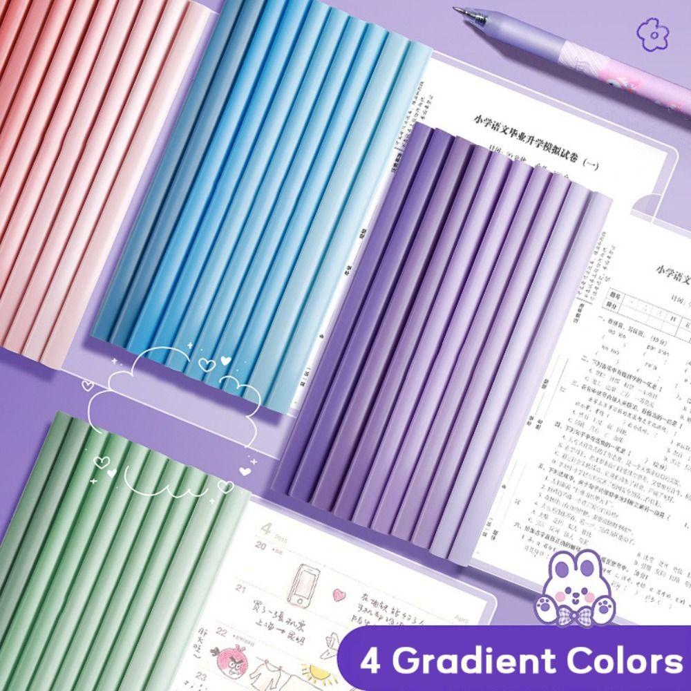 10PCS/Set Gradient Morandi Color File Document Clip Test Paper Storage Clip  School Office